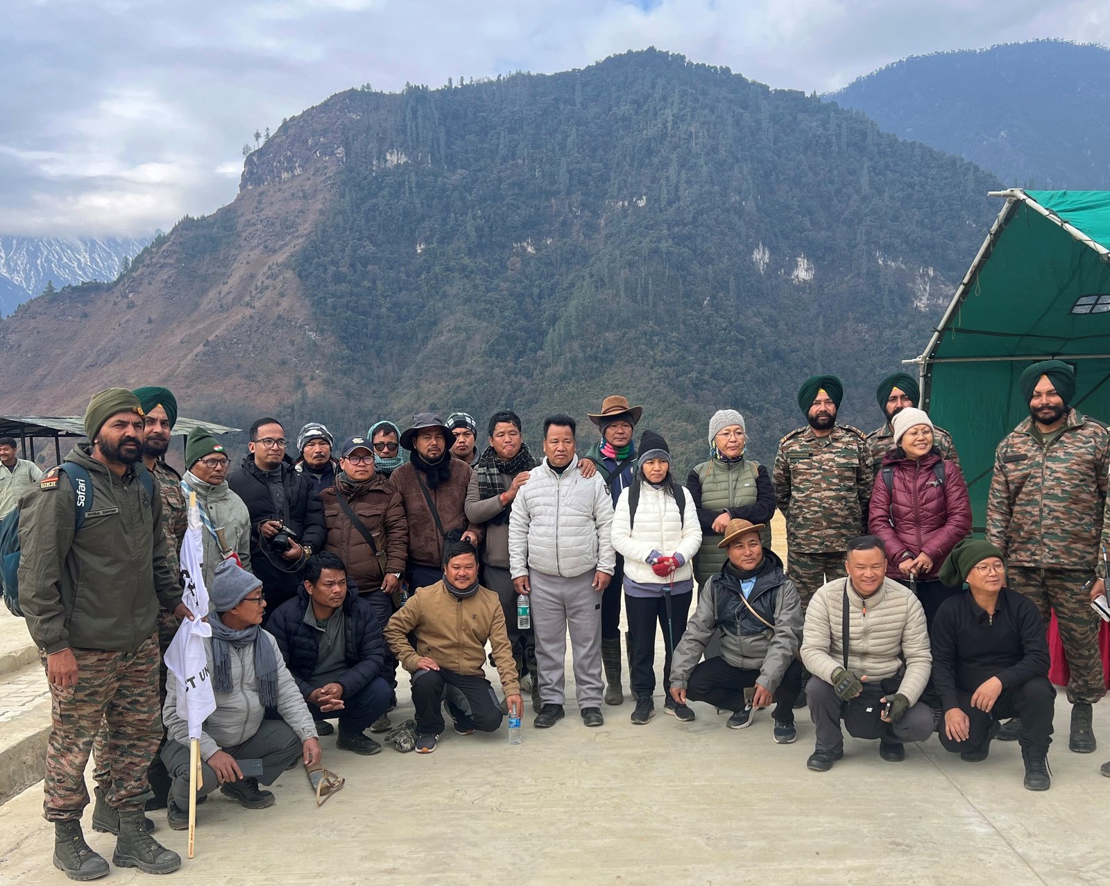 High-altitude trekking in the valley